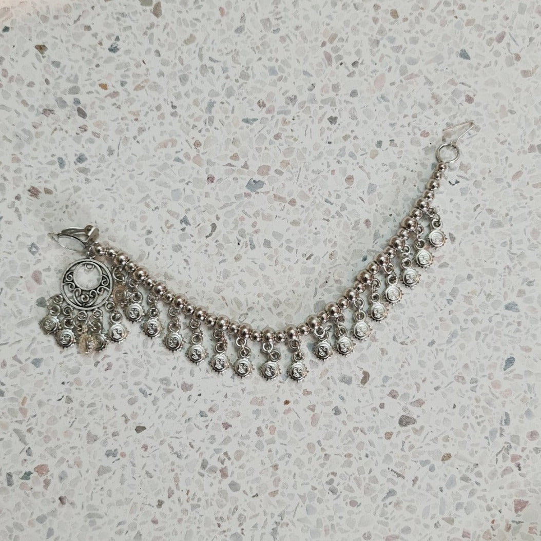 Oxidised Clip on Naath (Nose pin)
