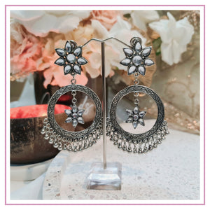 Hoop Style Oxidised Earrings